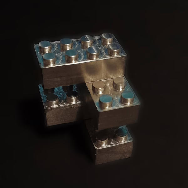 Pair of Aluminum LEGO Bricks - Image 4