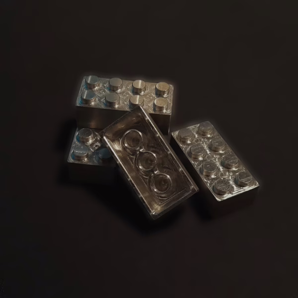 Pair of Aluminum LEGO Bricks - Image 3