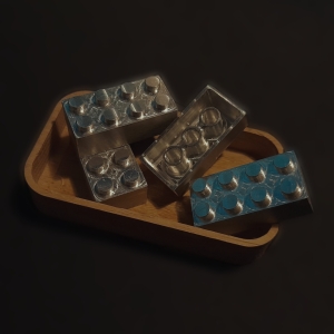 Pair of Aluminum LEGO Bricks