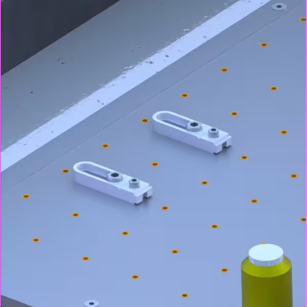 CAD Model of CNC Modular Toe-clamp System